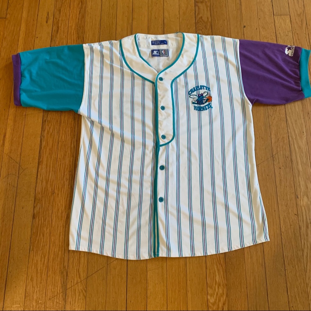 Vintage Charlotte Hornets Starter Baseball Jersey